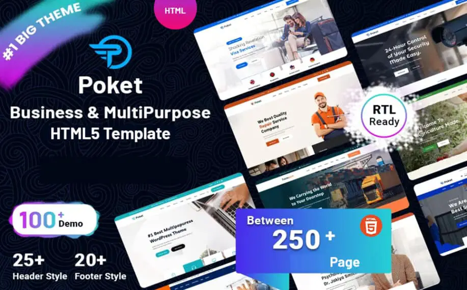 Website Multipurpose Template - Poket