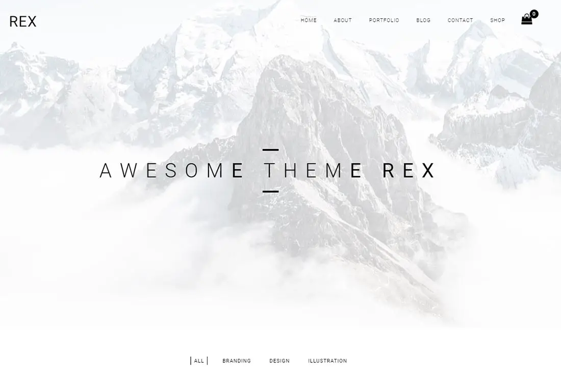 Mountain WordPress portfolio themes Themeforest Preview