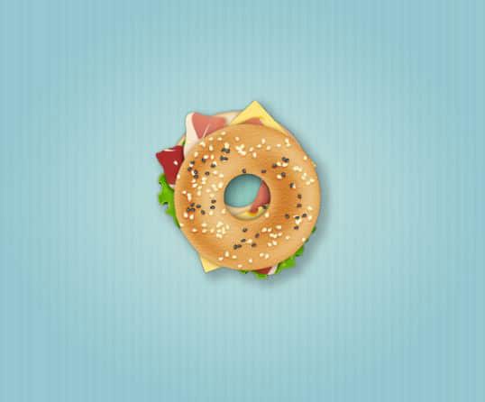 yum how to create a delicious bagel sandwich icon in adobe illustrator