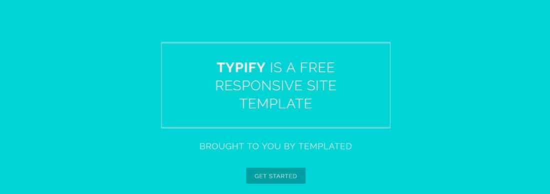 Typify - TEMPLATED Simple Website Template