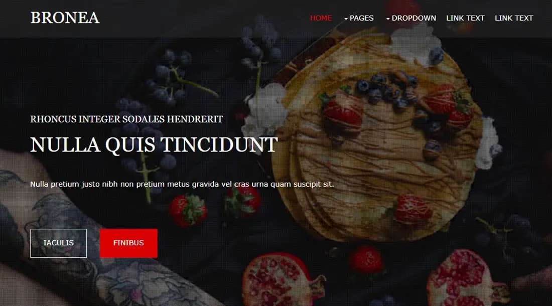 Bronea Free Website Template Simple Website Template