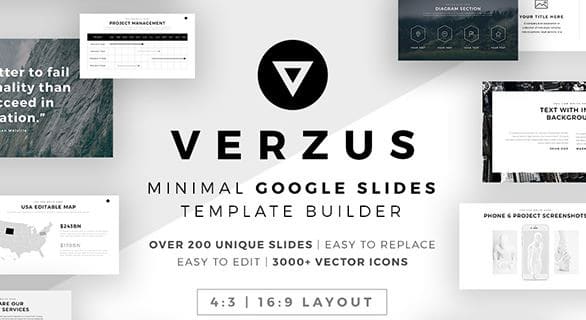 verzus minimal google slides template