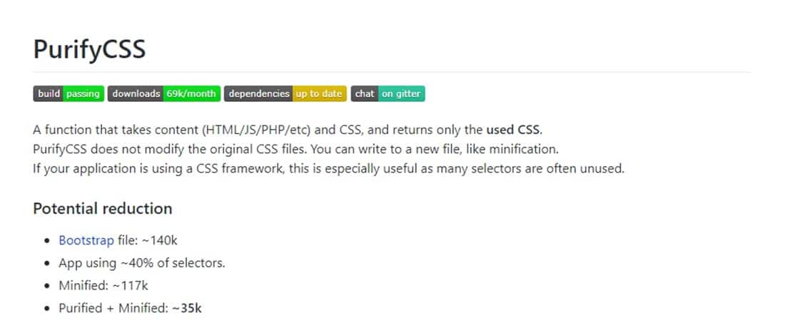 purifycss purifycss Remove unused CSS