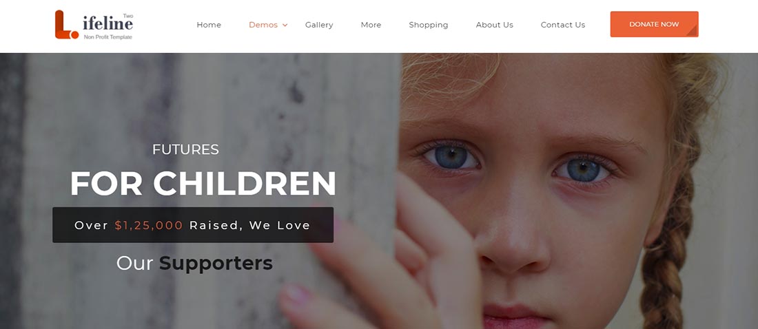 Lifeline 2 Non Profit Website Template