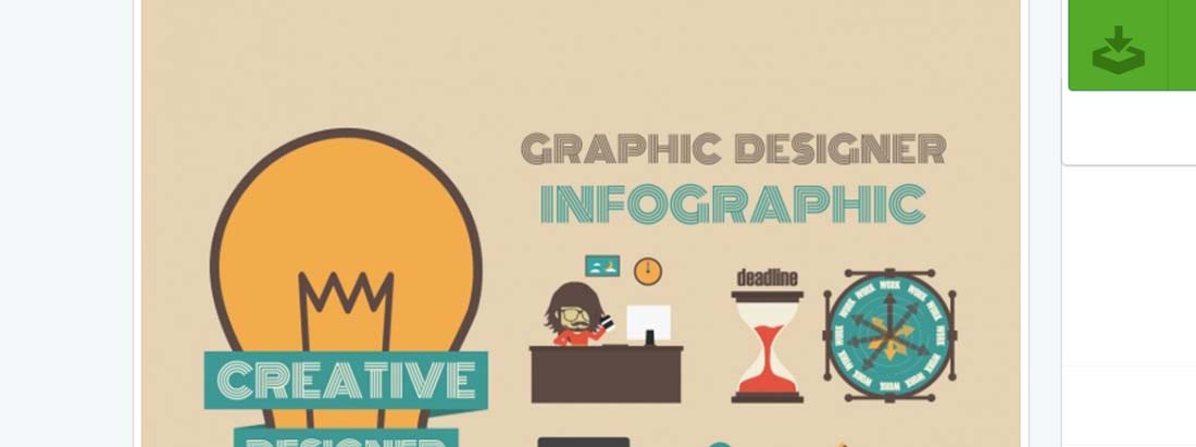 Graphic designer infographic template Vector 