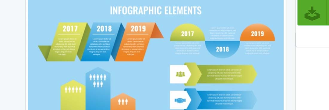 Flat infographic elements Vector