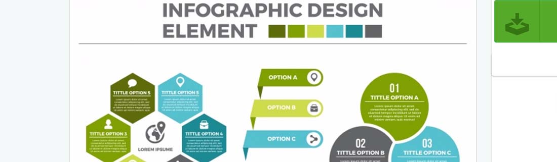 Set of useful infographic elements in flat design Vector