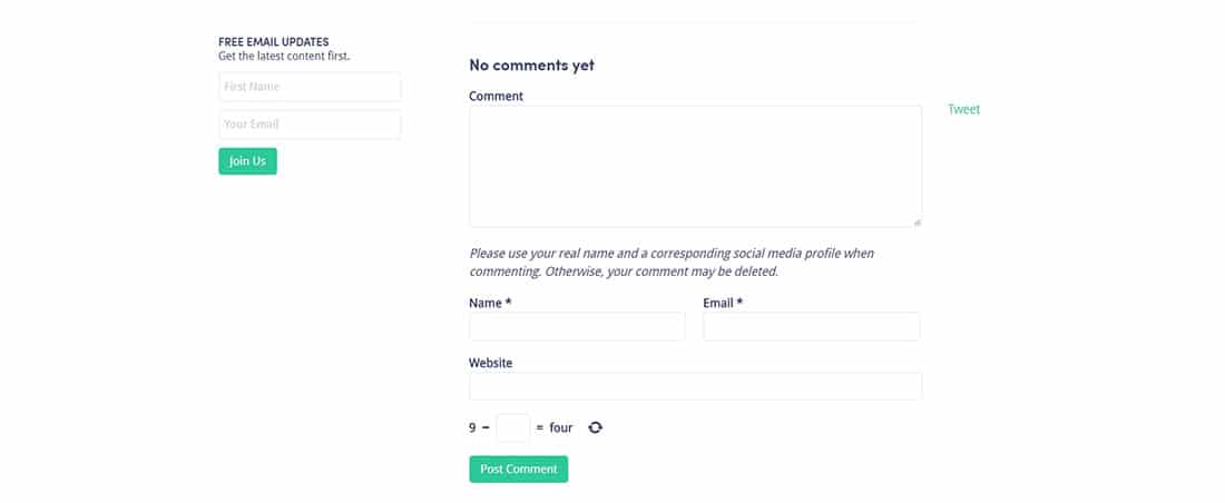 Scaling Engagement Comment Form