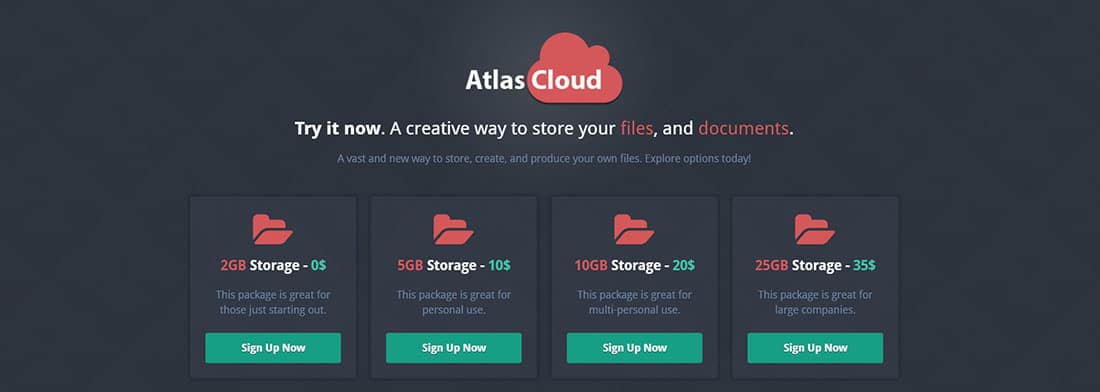 AtlasCloud Corporate Landing Page