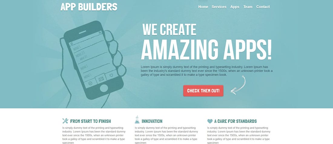 App Builders HTML Corporate Landing Page