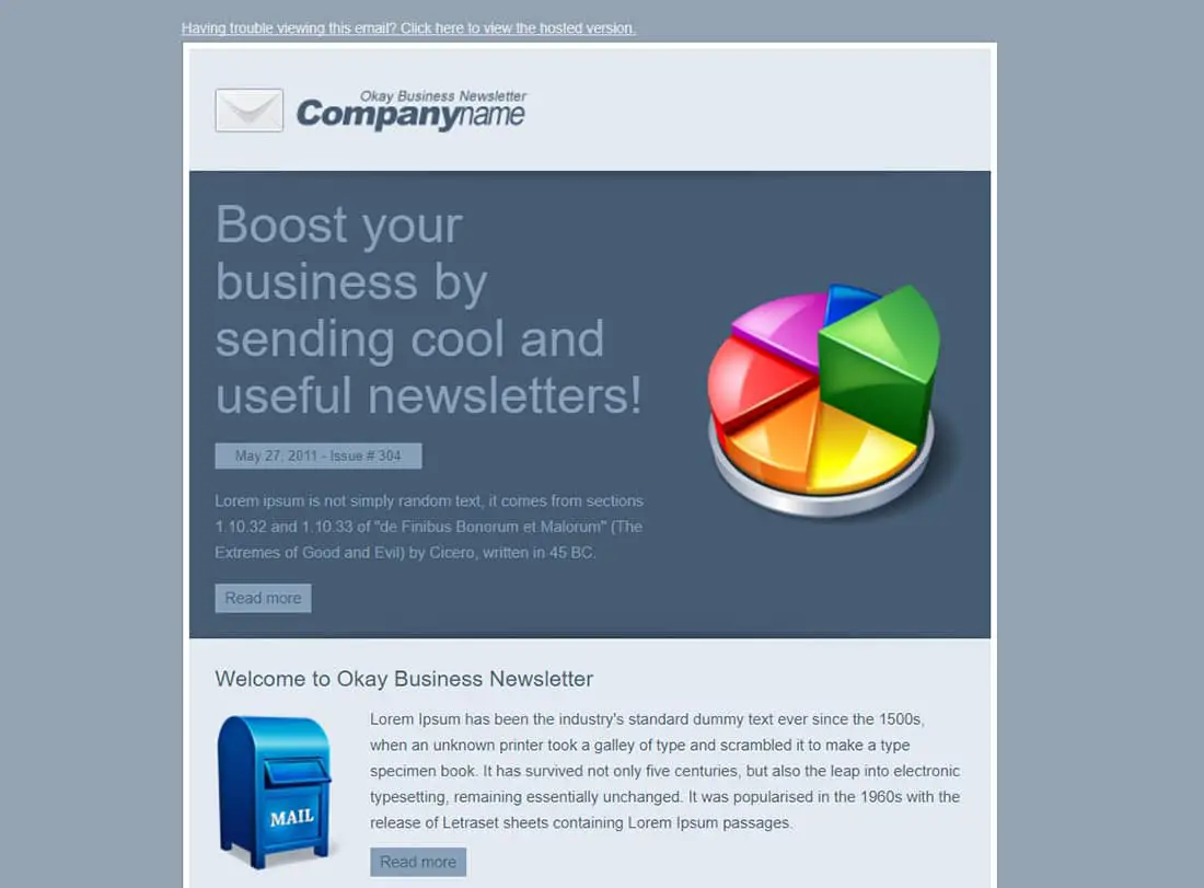 Okay Business Newsletter template