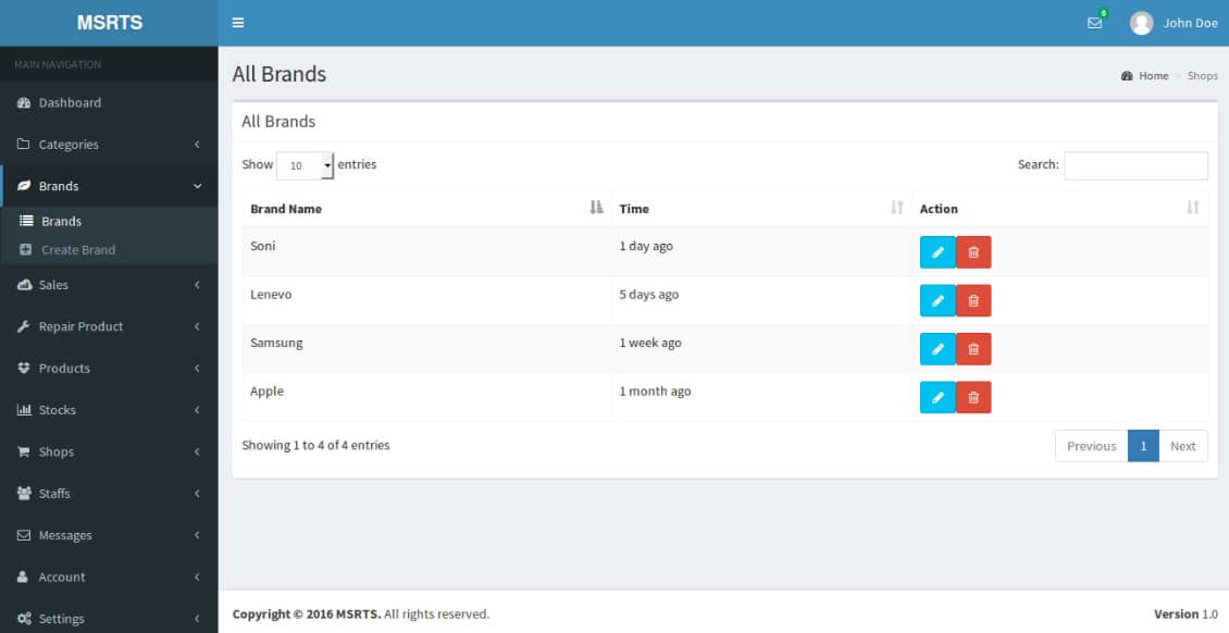 multistore sales and repair tracking system by themeqx