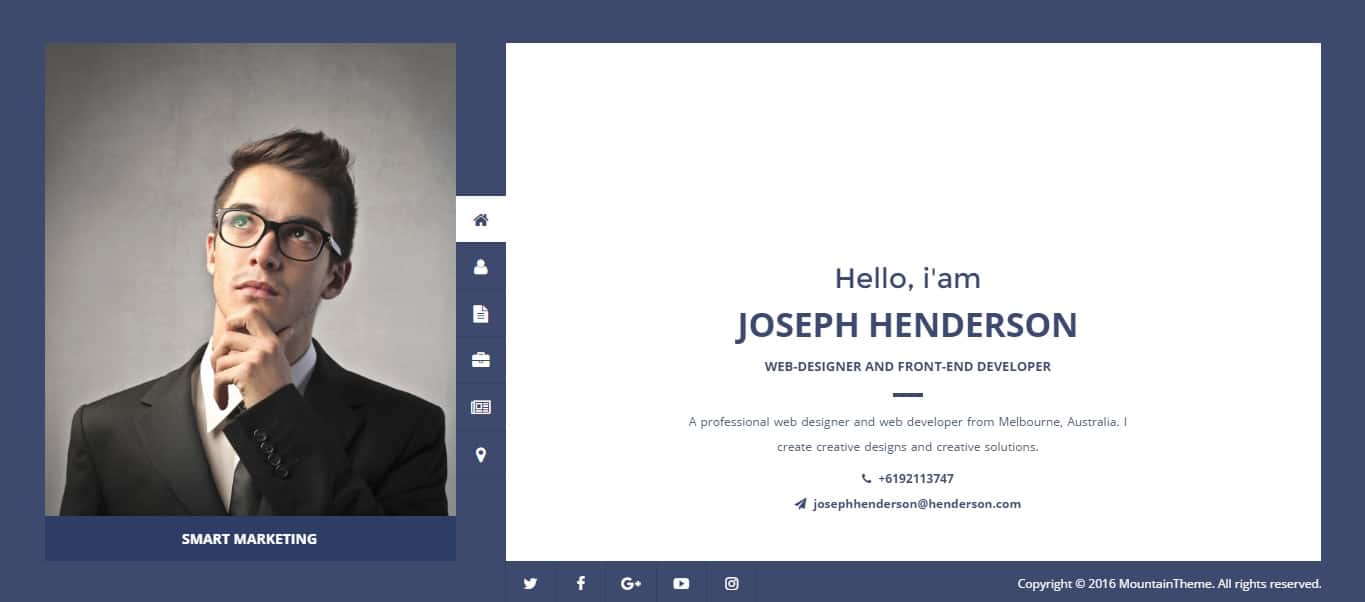 Henderson Resume Website Templates