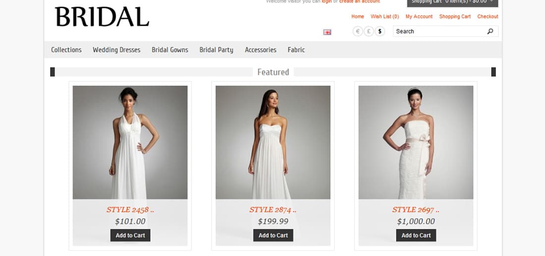 Bridal - Responsive OpenCart Theme 