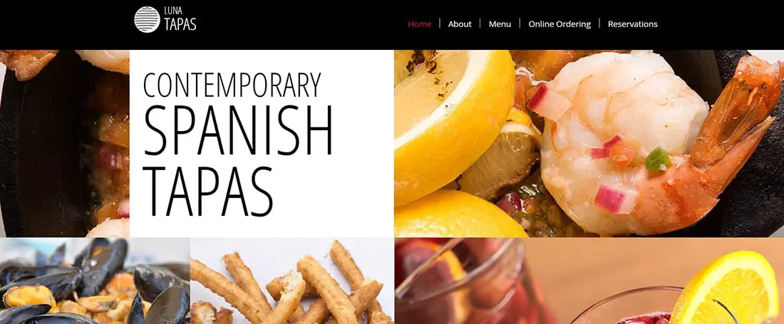 Tapas Restaurant Website Template WIX