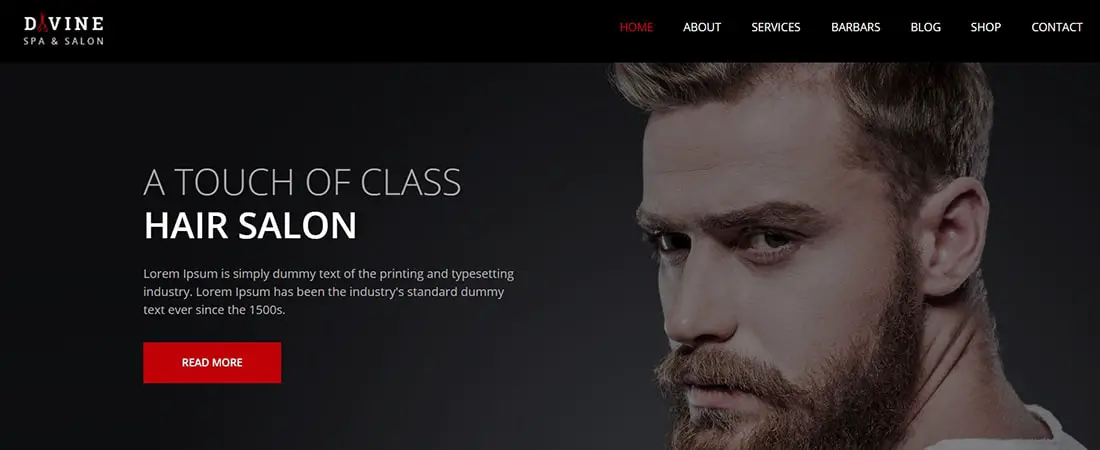 Divine - Salon & Spa Adobe Muse Template 