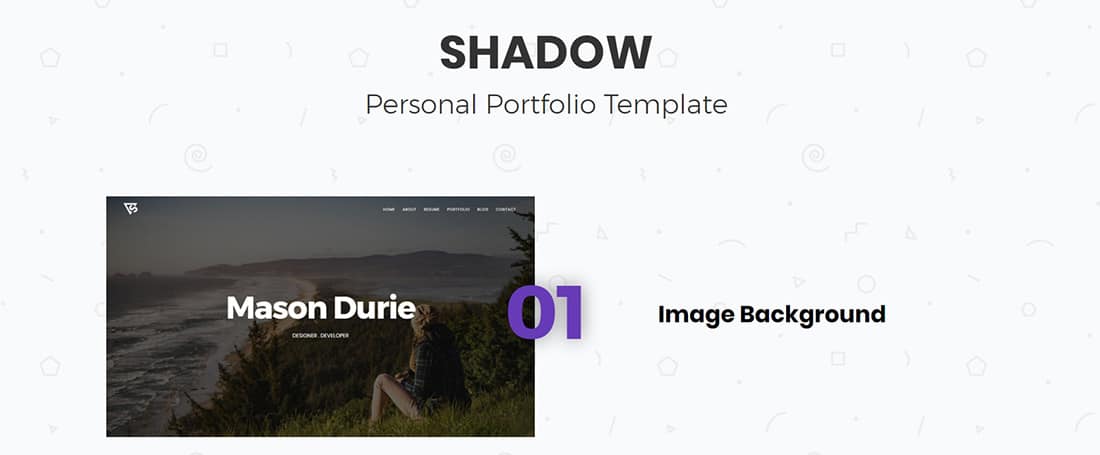 Shadow - Personal Portfolio Template 