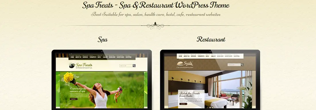  Health and Beauty Website Templates Spa Treats and Restaurant