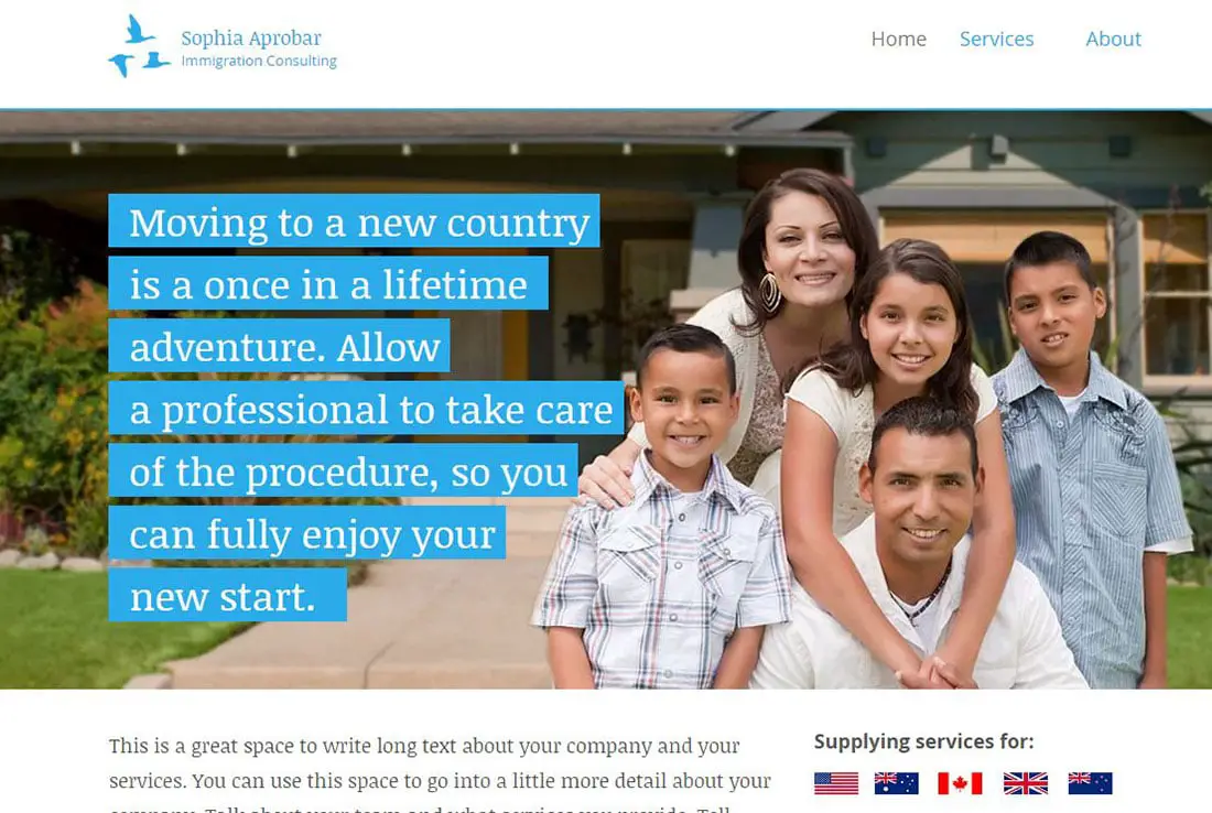 Immigration Consultant Website Templates