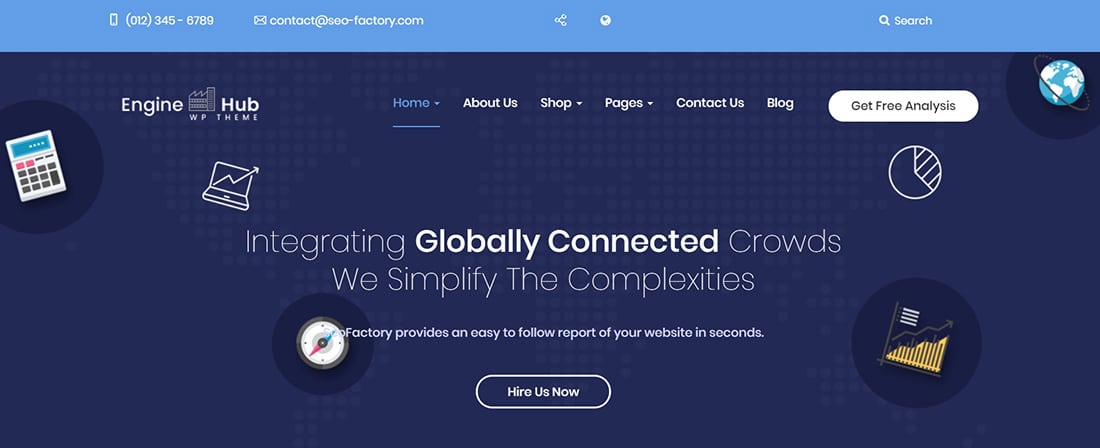 Engine Hub Marketing WordPress Theme Preview - ThemeForest