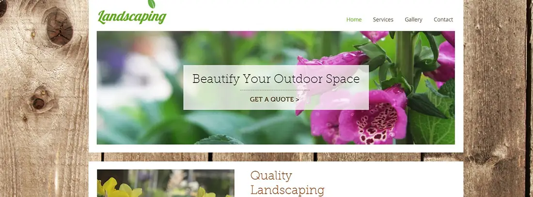 Landscape Gardener Website Template _ WIX