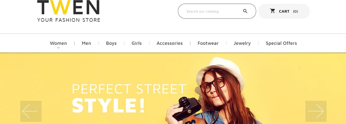 Demo for Twen - Fashion Store Responsive PrestaShop Theme #61230