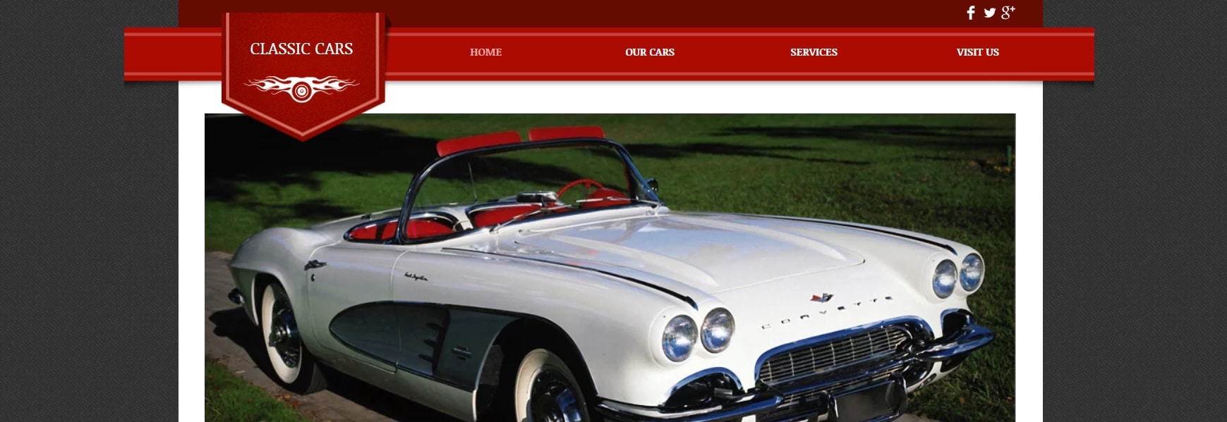 Vintage Cars Website Template for WIX