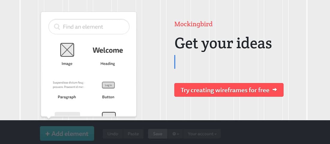 Website wireframes_ Mockingbird