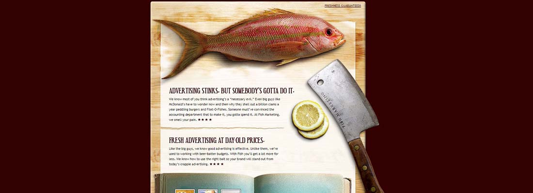 Fish Marketing Single Page Website Designs