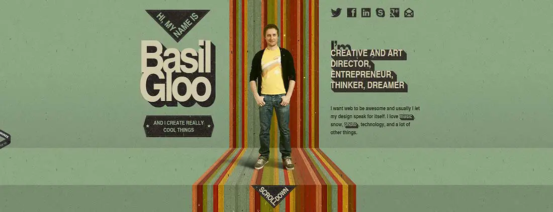 basil gloo Single Page Website Design