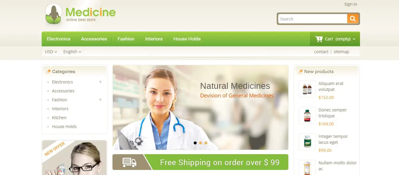 Medicine Pharmacy Prestashop Theme Preview ThemeForest