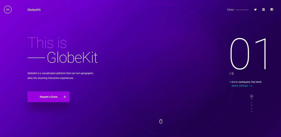 GlobeKit Single Page Website