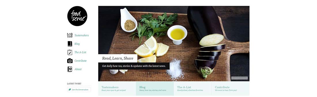 Food Sense Responsive Web Design