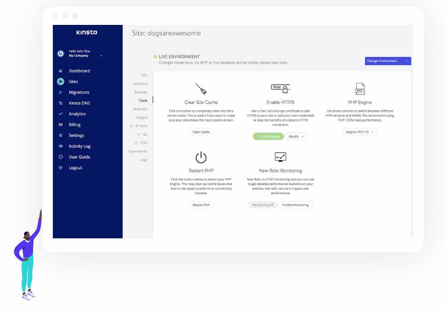 Kinsta WordPress Staging