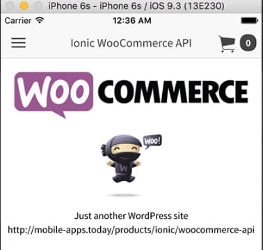 Ionic WooCommerce API web app templates 