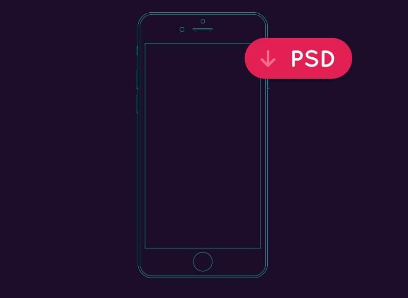 iPhone Outline Mockup