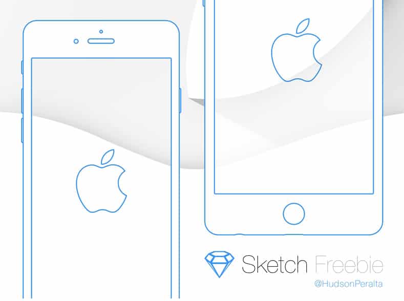 iPhone Outline Mockup