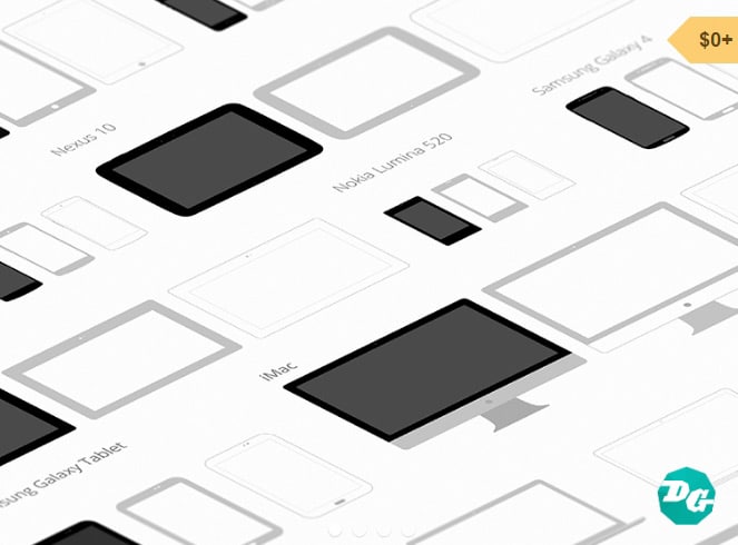 Flat Device Outline Mockups