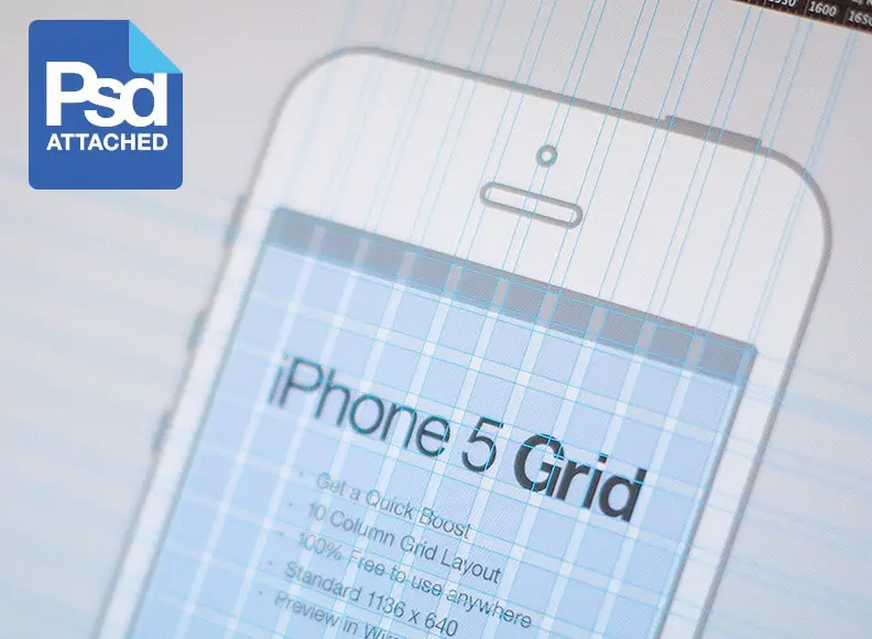 iPhone 5 Grid Outline Mockup