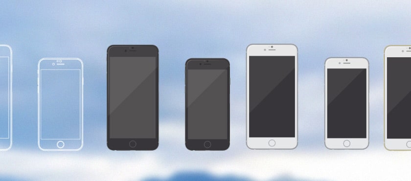 iPhone 6 Outline Mockup