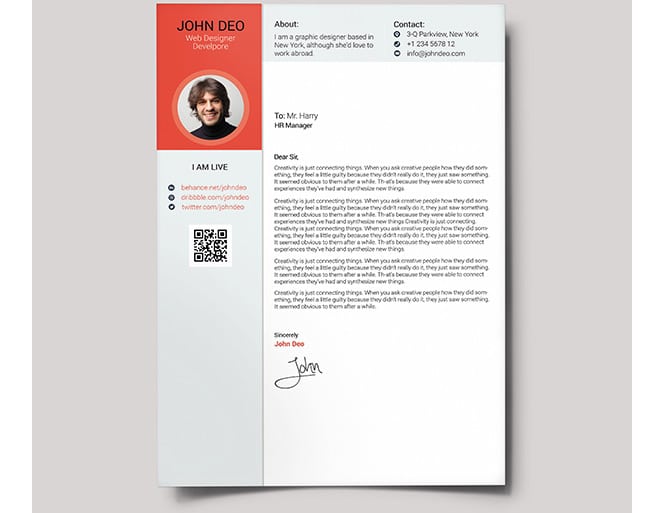 Material Design Resume Template