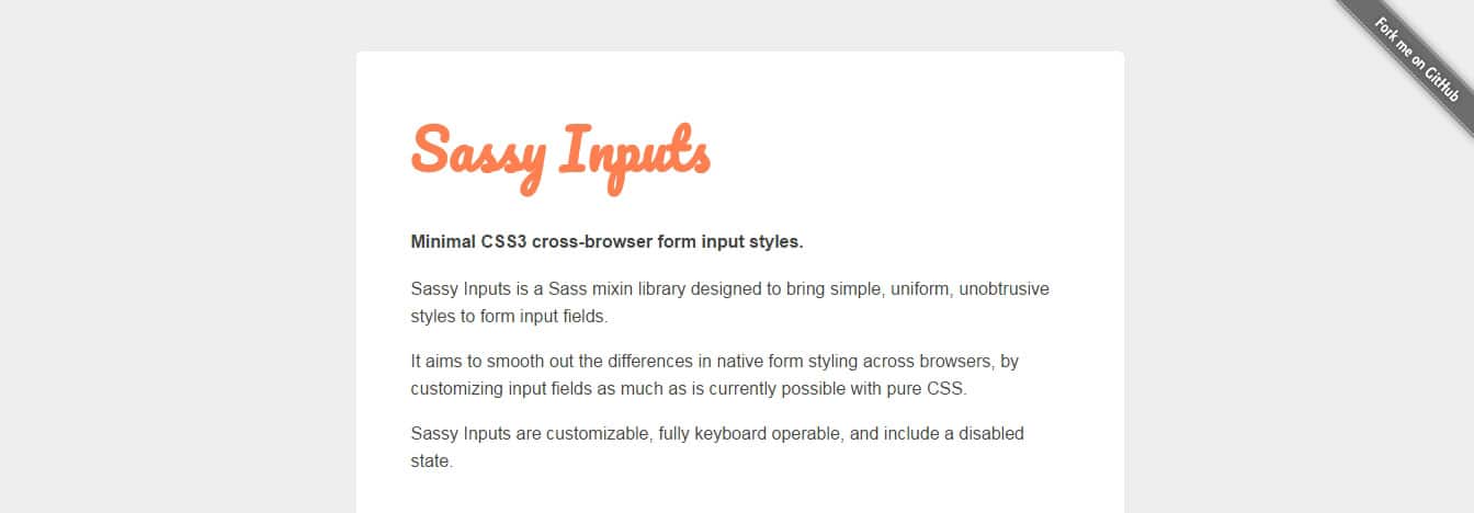 Sassy Inputs Mixins Libraries