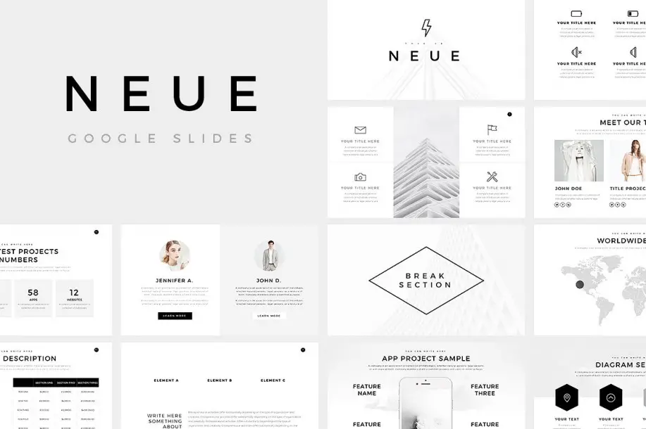 Neue Minimal Slides Template