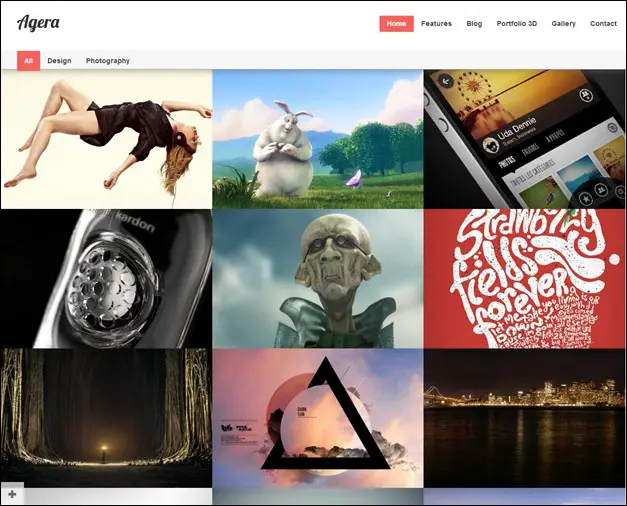 Agera Responsive Fullscreen Portfolio WP Theme