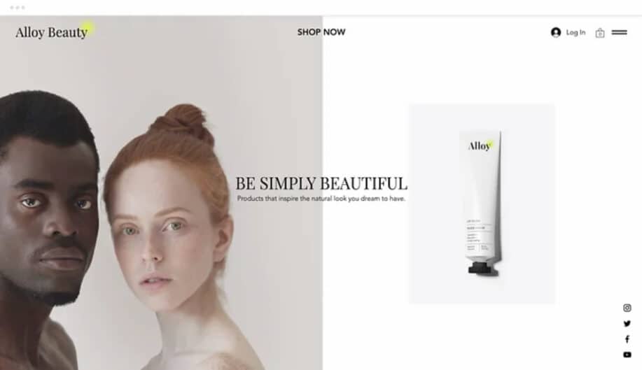 Editor X Website Template -Beauty Store