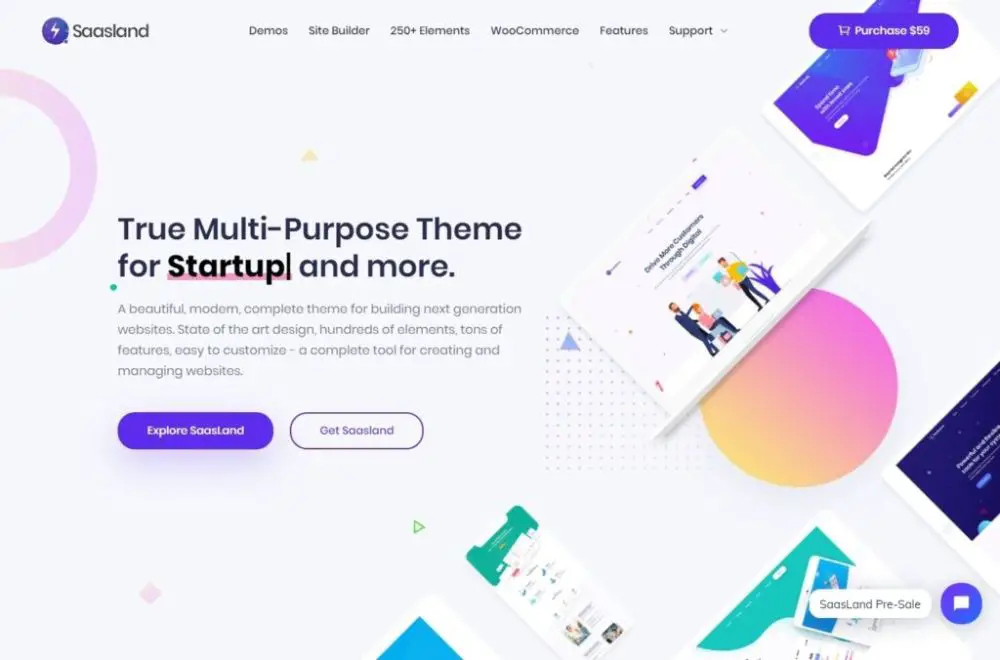 WordPress Themes for SAAS companies: Saasland