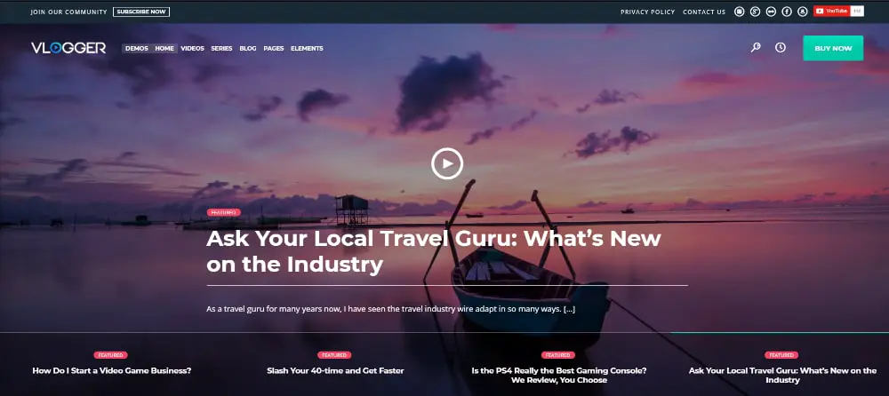 Creative WordPress themes for Video Bloggers: Vlogger