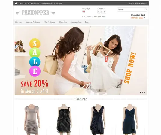 Fashopper Clothing Ecommerce Website Templates 