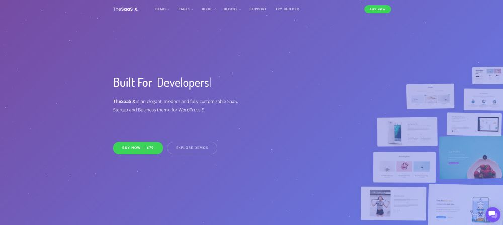 WordPress Themes for SAAS companies: TheSaas