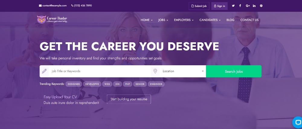 Best Job Board WordPress Themes of 2021: CareerHunter